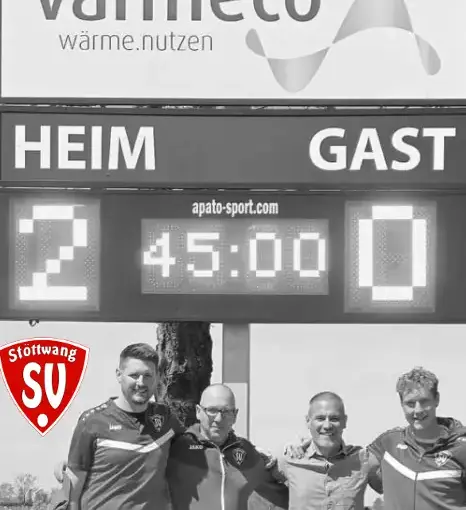 Anzeigetafel für den SV Stöttwang