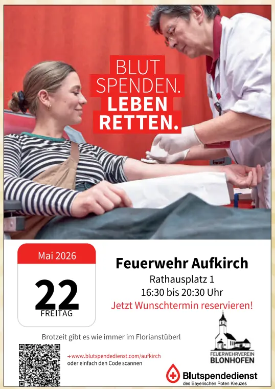 Blut spenden, Leben retten!